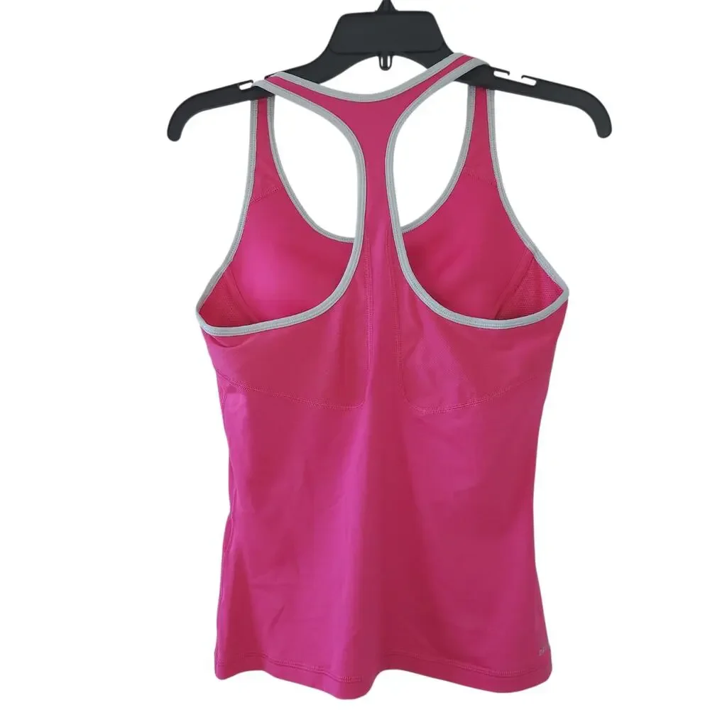 Nike Dr-Fit Workout Tank Top Medium Built in Cups Pink Gym Exercise top